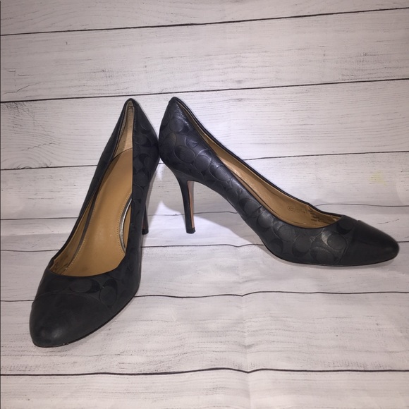 Coach Natassia Goat/Black embossed Leather heel - Picture 3 of 9